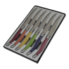 Coffret de 6 couteaux à steak couleurs, Laguiole