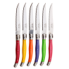 Coffret de 6 couteaux à steak couleurs, Laguiole
