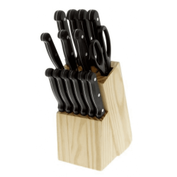 Kitchen knives 17 pieces support in | Chez l'aveyronnais