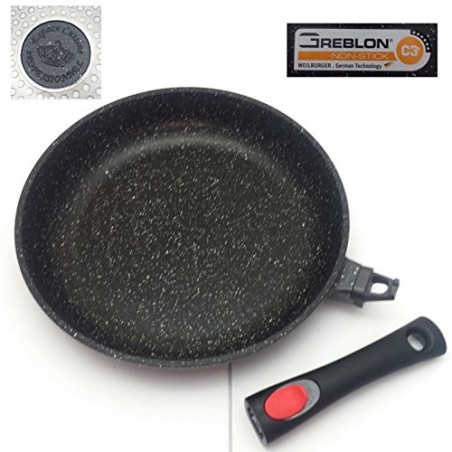 Poêle 20cm Effet Pierre – Neuve, Antiadhésive, Sans Marque, Cuisine Quotidienne