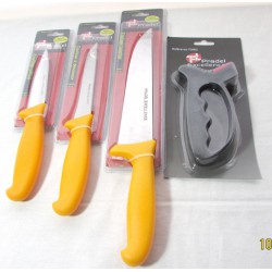 Couteaux 10/13/20 cm avec aiguiseur, pradel