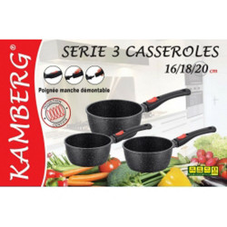 3 saucepans and wok 32 cm, Kamberg | Chez l'aveyronnais