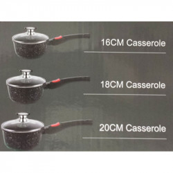 3 casseroles et crêpière 28 cm en pierre, Espace cuisine