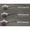 3 casseroles et crêpière 28 cm en pierre, Espace cuisine