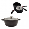 3 saucepans and stockpot 28 cm, Kamberg | Chez l'aveyronnais