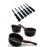 3 saucepans, Kamberg + 6 steak knives | Chez l'aveyronnais