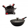 3 saucepans and wok 30 cm, Kamberg | Chez l'aveyronnais