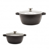 2 stockpots 24/32 cm stone-coated | Chez l'aveyronnais