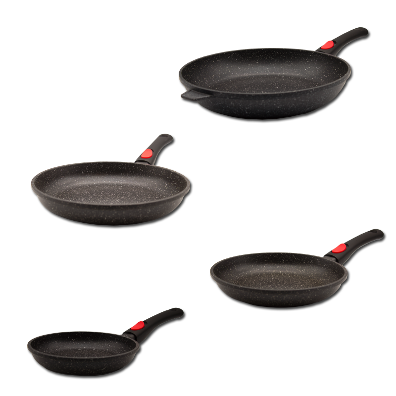 4 frying pans 20/24/28/32 cm | Chez l'aveyronnais