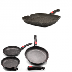 3 Poêles 20/24/28cm et grill 28cm, Kamberg