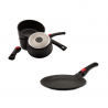 3 casseroles et crêpière 28 cm en pierre, Espace cuisine