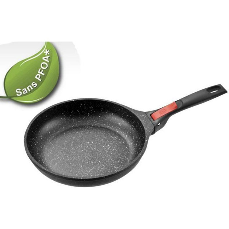 Poêle 24 cm VOLNA ( PRADEL)revêtement pierre - manche amovible - Garanti sans PFOA