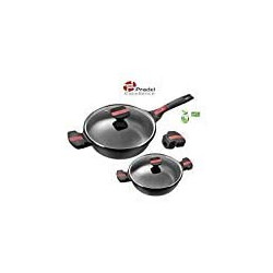 Sauteuse 24 cm VOLNA ( PRADEL) revêtement pierre - manche amovible - Garanti sans PFOA