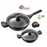 Sauteuse 24 cm VOLNA ( PRADEL) revêtement pierre - manche amovible - Garanti sans PFOA