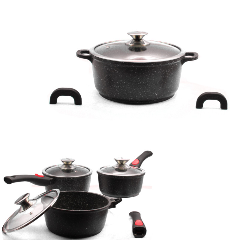 3 saucepans + stockpot 28 cm, Kamberg | Chez l'aveyronnais