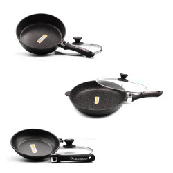Poêle 28/32 CM et sauteuse 28 cm Schumann tous feux dont induction