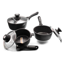 Frying pan 20/24/32 cm and 3 saucepans | Chez l'aveyronnais