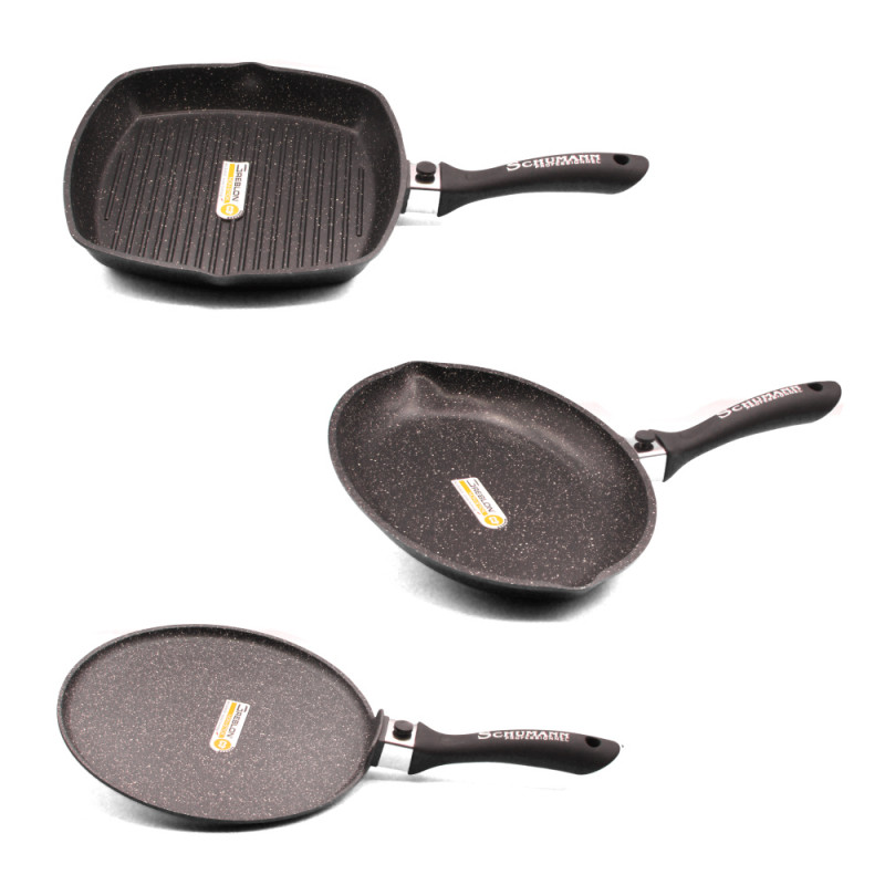Crêpière, grill 28 cm et poêle à poisson Schumann professionnel