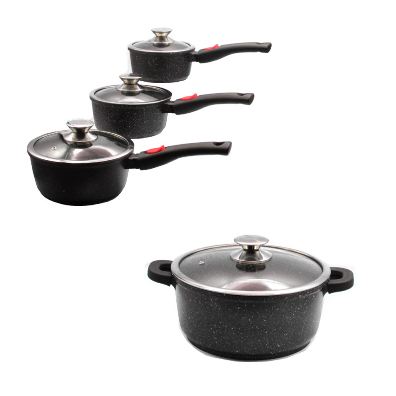 3 casseroles 16/18/20 cm et faitout 24 cm Kamberg