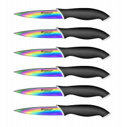 Valise de couteaux de cuisine en titane, et 6 couteaux à steaks Pradel excellence