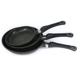 Set of 3 frying pans 20/24/28 Pradel | Chez l'aveyronnais