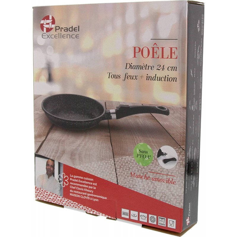 Poêle 24 cm Pradel excellence tous feux dont induction