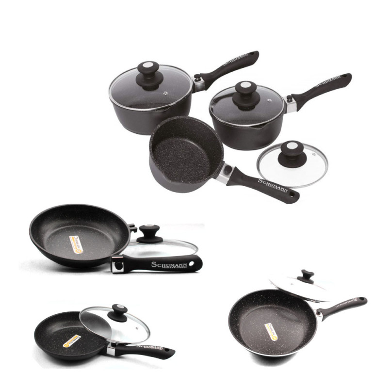 Frying pan 20/24/28 cm and 3 saucepans | Chez l'aveyronnais