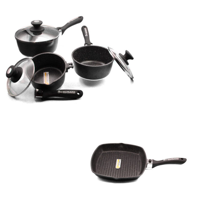 3 casseroles + grill 28 cm, Schumann Professionnel