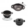 2 Marmites faitouts 24/28 cm + wok 32 cm, Schumann professionnel