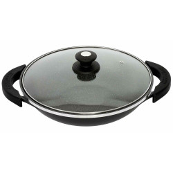 3 Poêles 20/24/28 cm + wok 32 cm + grill 28 cm + faitout 28 cm en pierre, Schumann