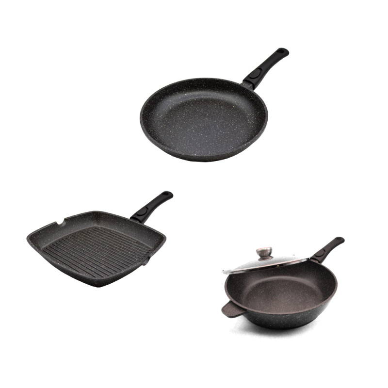 Frying pan, grill and sauté pan 28 cm | Chez l'aveyronnais
