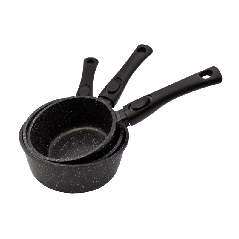 3 saucepans 16/18/20 cm Pradel Luxe | Chez l'aveyronnais
