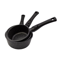 3 casseroles  + 3 poêles 20/24/28 en pierre Pradel luxe