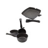 3 casseroles + 3 poêles + grill en pierre Pradel luxe