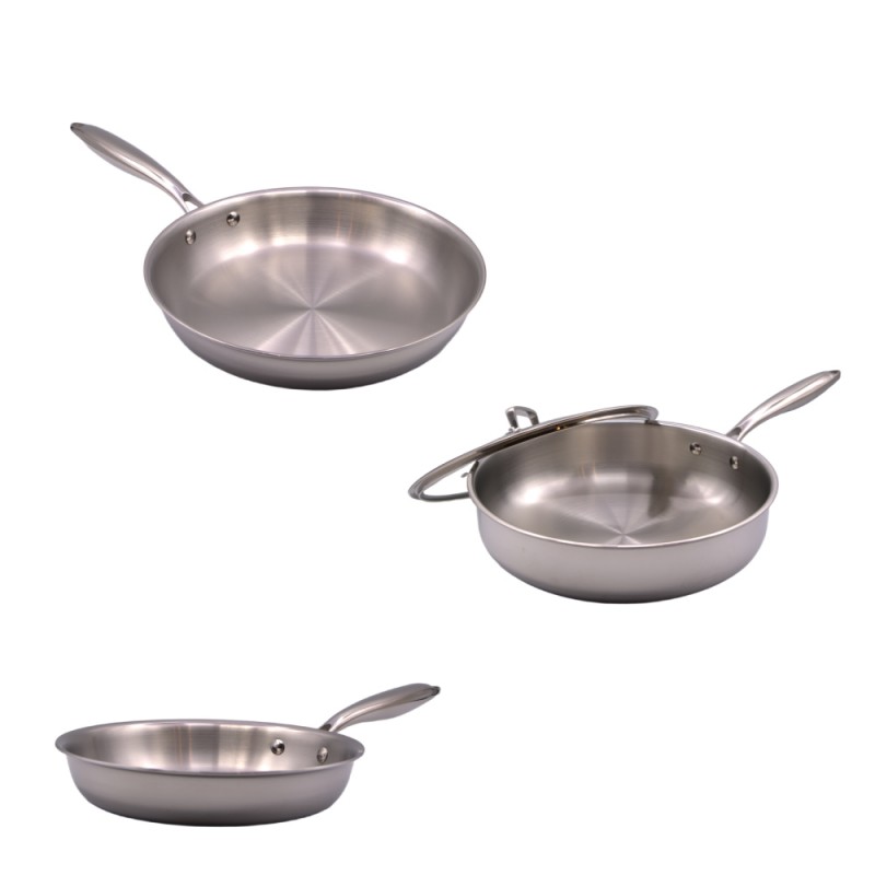Poêle 24/28/  Sauteuse 28cm  Te Cuisine Inox Professionnel