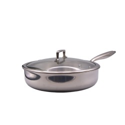 Poêle 24/28/  Sauteuse 28cm  Te Cuisine Inox Professionnel