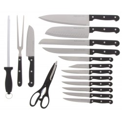 Kitchen knives 17 pieces support in | Chez l'aveyronnais