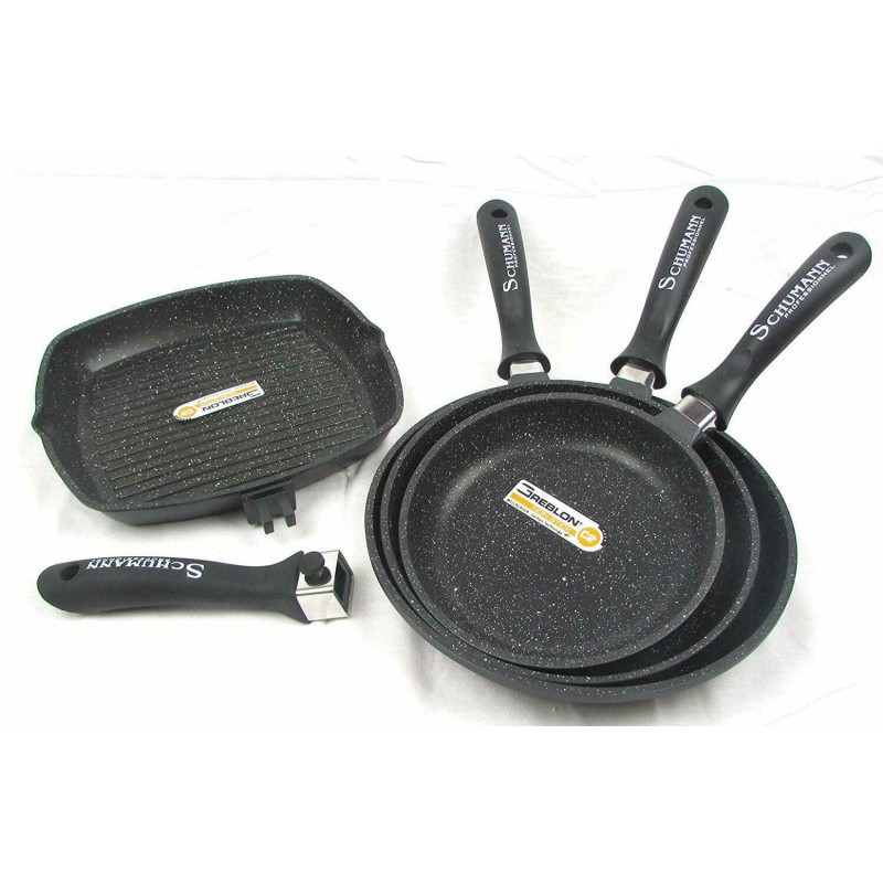 3 frying pans 20/24/28 cm and grill | Chez l'aveyronnais