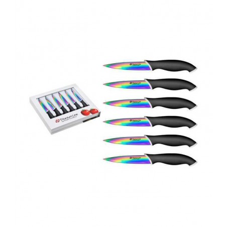 Lot De 6 Couteaux Pradel, Occasion, Métal Argenté, Cuisine