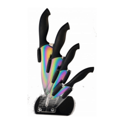 Kitchen knives titanium with support | Chez l'aveyronnais