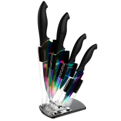 Kitchen knives titanium with support | Chez l'aveyronnais