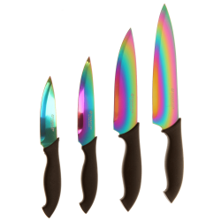 Kitchen knives titanium with support | Chez l'aveyronnais